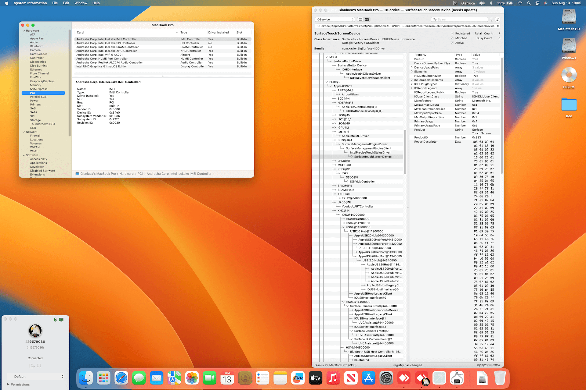 Microsoft Surface Laptop 3 [IceLake   Intel UHD Graphics G1]   OpenCore 1
